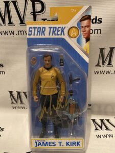 jsa authentic william shatner signed 7" cpt james t kirk star trek action figure 2210