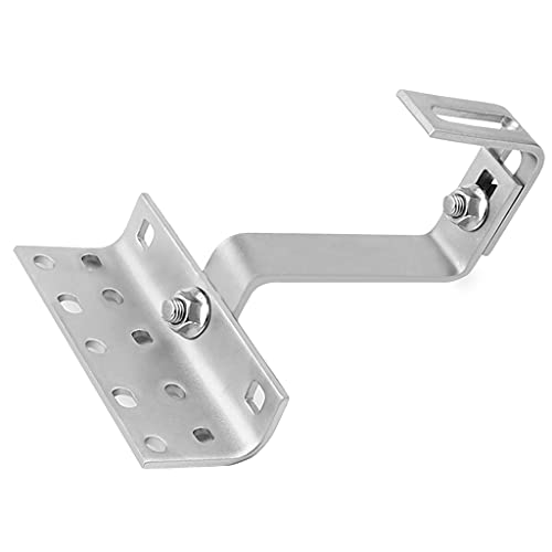 Kamonda Stainless Steel Solar PV Photovoltaic Mounting Bracket Adjustable Tile Roof Hook Solar PV Bracket Hook Silver