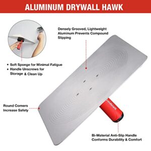 Goldblatt Premium Drywall Hand Tool Kit - 13” Aluminum Hawk & 6” Stainless Steel Joint Knife
