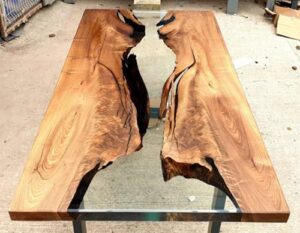 epoxy table, epoxy resin river table, live edge wooden table, natural wood epoxy table, dining table, natural epoxy table, resin table