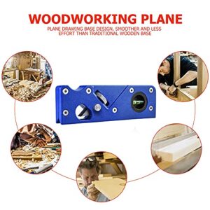 Haguka Woodworking Edge Corner Plane, Block Planer 45 Degree Manual Metal Manual Wood Planer Plane for Chamfering and Trimming (Blue)