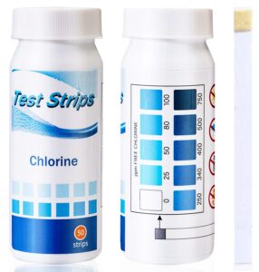 supercheck chlorine test strips, 0-750 ppm, 50 count, chlorine test strips for food service, measure chlorine contents in sanitizing solutions, sanitizer test strips food service, bleach test strips