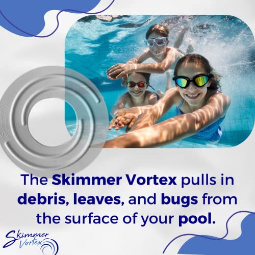 Skimmer Vortex- The Easiest Solution to a Cleaner Pool. Built for 8'' Skimmers Get Ready for swimming season and drastically Reduce Pool Cleaning Times.