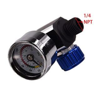 Spray Gun Air Pressure Regulator, 1/4"-NPT Air Pressure Regulator Kit, Air Regulating Valve Regulator, Suitable For Spray Gun Instruments And Pneumatic Tools, Better Spraying Effect