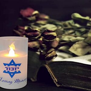 Ner Mitzvah Electric Yahrzeit Candle - LED Votive Candles - Flameless Memorial Candle