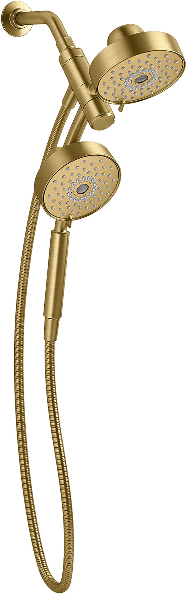 KOHLER 23219-G-2MB Purist 2-in-1 Multifunction Shower Combo Kit, Rotating Showerhead with Handheld Shower Head, 1.75 GPM, Vibrant Brushed Moderne Brass