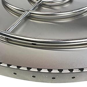 Dreffco Stainless Steel Fire Pit Gas Burner Support Flange Kit for Your Outdoor Landscape Block Fire Pit. Makes Installation Easy and Safe! 6-Piece Kit for 34"-38" Burner Pans.