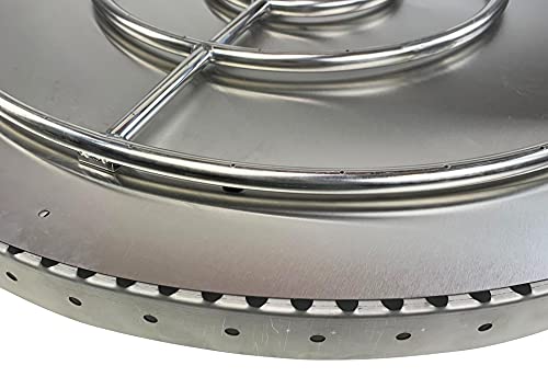 Dreffco Stainless Steel Fire Pit Gas Burner Support Flange Kit for Your Outdoor Landscape Block Fire Pit. Makes Installation Easy and Safe! 6-Piece Kit for 34"-38" Burner Pans.