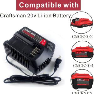 Anoitd CMCB104 Replace for 20V Craftsman V20 Lithium-ion Battery Charger for CMCB201 CMCB202 CMCB203 CMCB204 CMCB205 CMCB209,Charger CMCB100,CMCB101 CMCB104, CMCB124, CMCB102