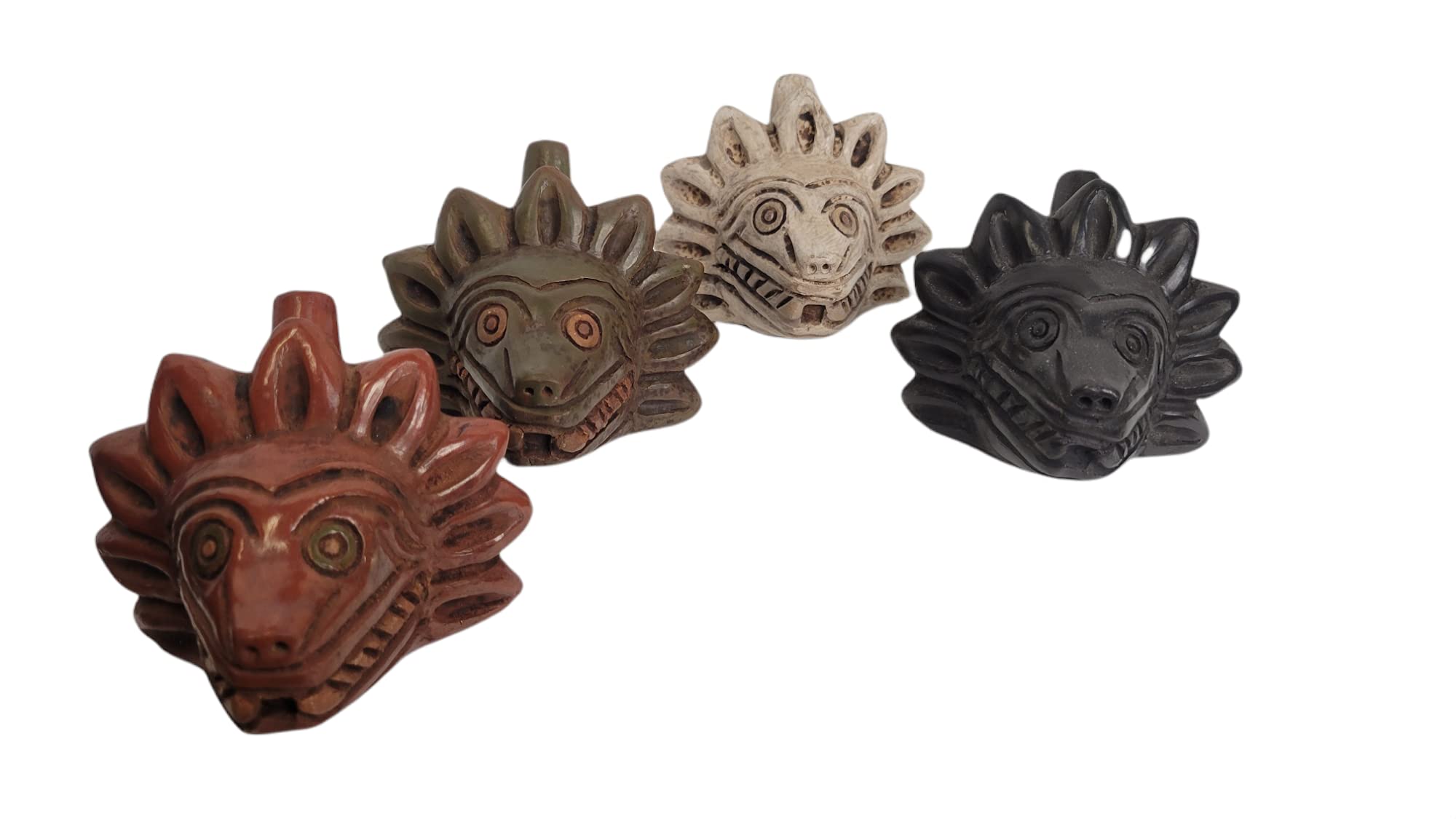 Quetzalcoatl Death Whistle Made Of Clay, Replica Of Items Found In Aztec Temple. (Natural)