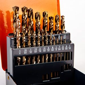 intoo hss cobalt drill bits set 21pcs triangle shank,industry drill bits with golden ratio tip,