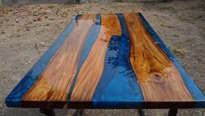 live edge wooden table, epoxy table, epoxy resin river table, natural wood,dining table, natural epoxy table, resin table 54" x 27" inch