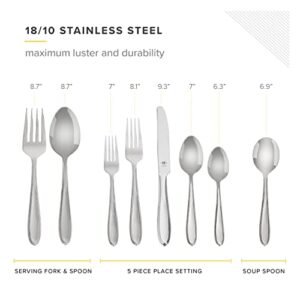 TABLE 12 26-Piece Stainless Steel Flatware Set with Beveled Round Edges, Service for 4