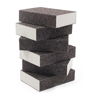 jersvimc 36 grit coarse sanding block - 12pcs, wet dry sanding sponge foam sandpaper block washable & reusable sandpaper sponge for drywall wood plastic metal furniture