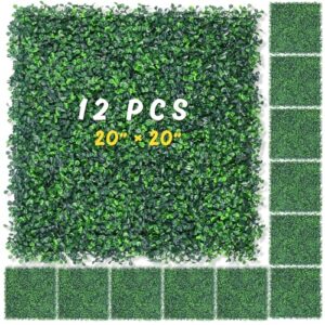 hedge maze grass wall panels 12pc 20" x 20" grass wall backdorp with uv protection, suitable for events, indoor, outdoor, garden, fence,shops, offices decor, durable wall panels backdrop