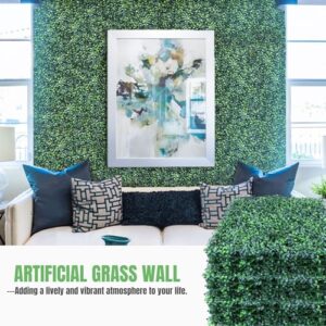 Hedge Maze Grass Wall Panels 12pc 20" x 20" Grass Wall Backdorp with UV Protection, Suitable for Events, Indoor, Outdoor, Garden, Fence,Shops, Offices Decor, Durable Wall Panels Backdrop