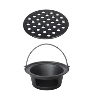 kamaster cast iron ash can with fire grate for large big green egg