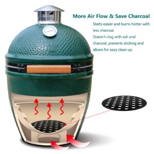 KAMaster Cast Iron Ash Can with Fire Grate for Large Big Green Egg