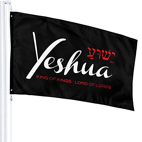 Yeshua Jesus Christian Flag, 3x5 Feet Banner Sign Garden Flag Outside Décor For Yard
