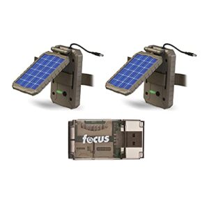 stealth cam lithium solar power panel (2-pack) with card reader bundle (3 items)
