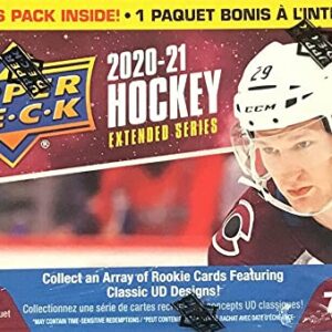 2020/21 Upper Deck Extended Series NHL Hockey Blaster Box - 7 Packs per Box - 8 Cards per Pack - Collect Young Guns Rookie Cards