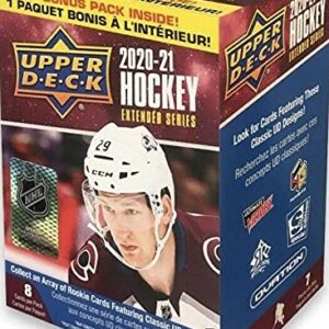 2020/21 Upper Deck Extended Series NHL Hockey Blaster Box - 7 Packs per Box - 8 Cards per Pack - Collect Young Guns Rookie Cards