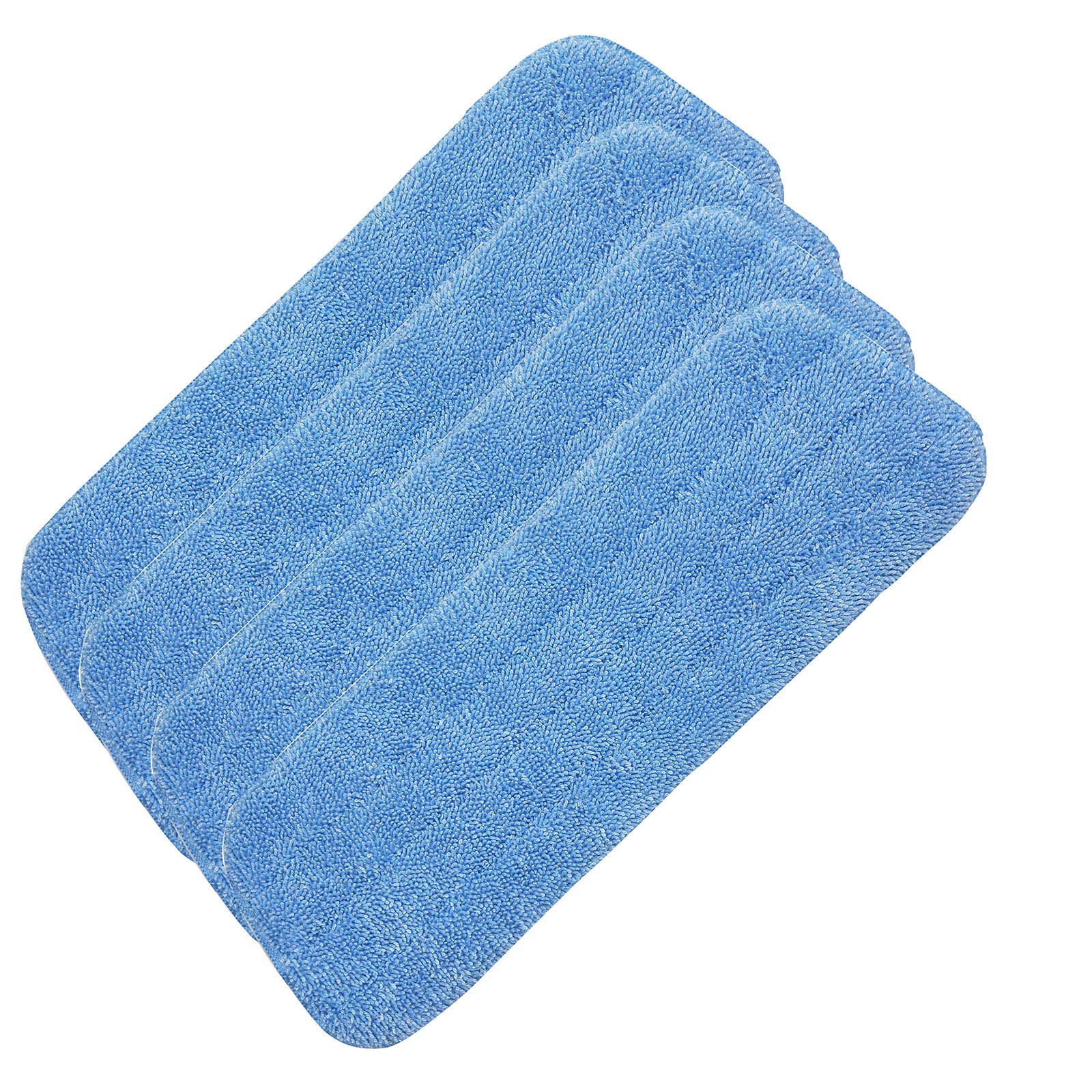 JDWG 4 Pack Mop Head Replacements Mop Pads Microfiber Cleaning Pads for Most Spray Mops and Reveal Mops, Wet & Dry Home & Commercial Cleaning. (Blue)