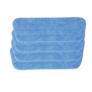 JDWG 4 Pack Mop Head Replacements Mop Pads Microfiber Cleaning Pads for Most Spray Mops and Reveal Mops, Wet & Dry Home & Commercial Cleaning. (Blue)