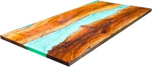 epoxy table, epoxy resin river table, live edge wooden table, natural wood,dining table, natural epoxy table, resin table 54" x 27" inches