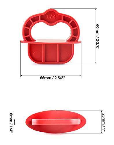 QWORK Deck Board Jig, 12 Pcs 1/4" Gap Deck Board Spacer Rings for Pressure Treated, Composite, PVC, Plank