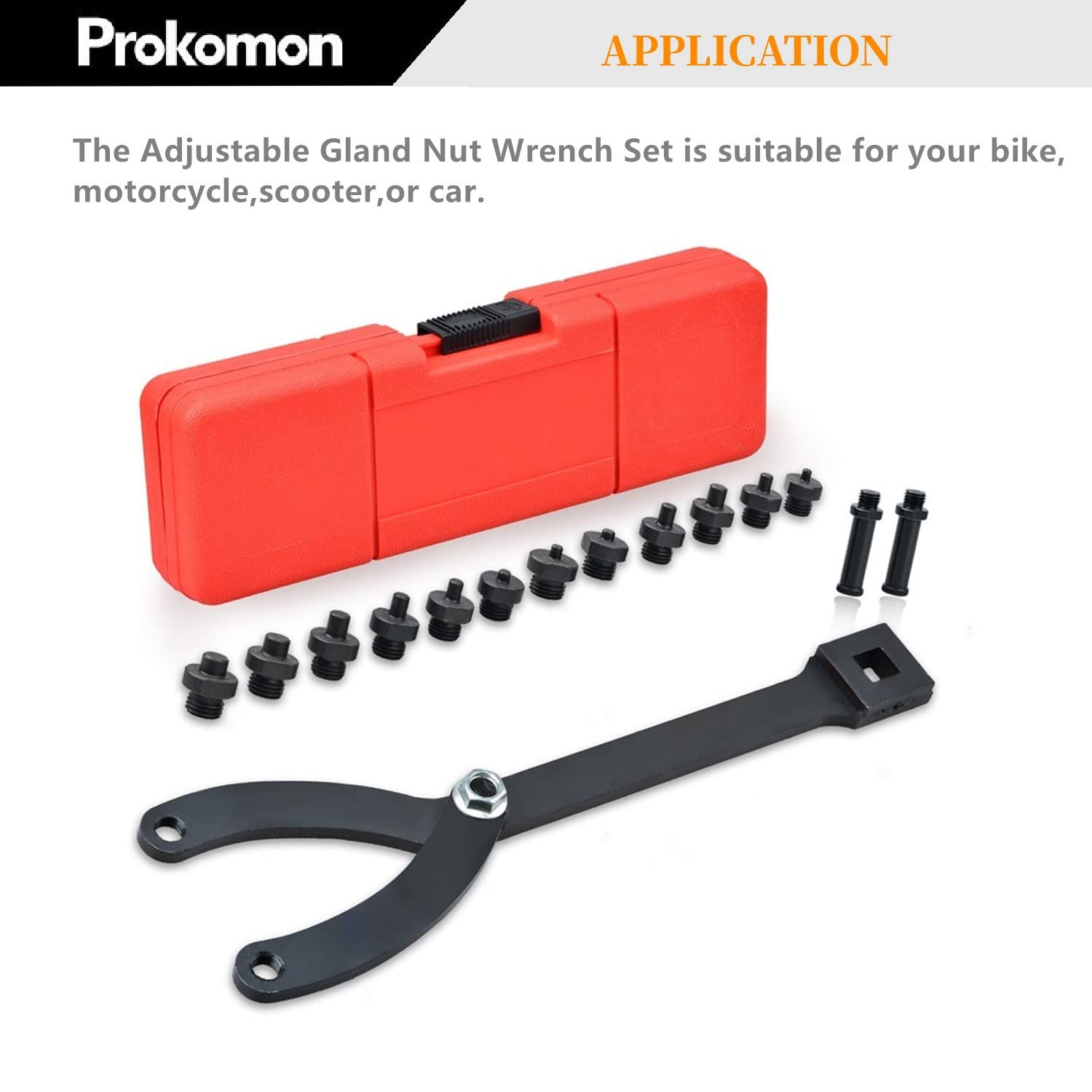 Prokomon Variable Cylinder Spanner Wrench Set | 15Pc |Adjustable with Variable Spanner Wrench Pins