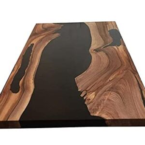 Epoxy Table, Live Edge Wooden Table, Epoxy Resin River Table, Natural Wood,Dining Table, Natural Epoxy Table, Resin Table 42" x 24" Inch