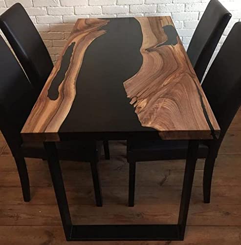 Epoxy Table, Live Edge Wooden Table, Epoxy Resin River Table, Natural Wood,Dining Table, Natural Epoxy Table, Resin Table 42" x 24" Inch