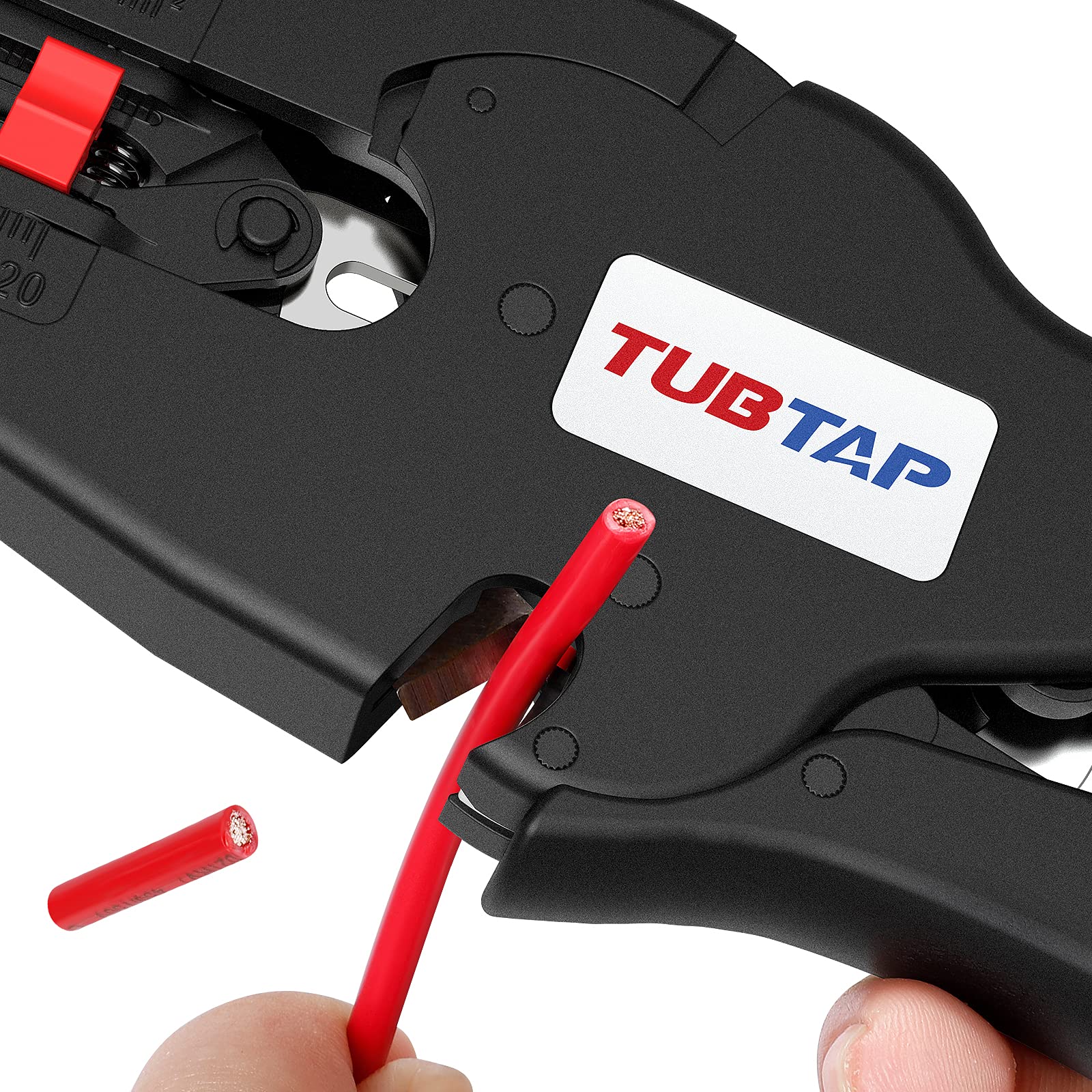 Wire Stripper Automatic, TUBTAP Quick 2 in 1 Wire Stripper Tool [AWG 32-7] - Self Adjusting Wire Stripper for Single-Conductor Stranded or Solid Wire, Wire Stripper Tool for Range 0.25-0.75 Inch