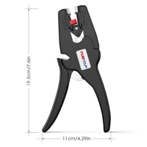 Wire Stripper Automatic, TUBTAP Quick 2 in 1 Wire Stripper Tool [AWG 32-7] - Self Adjusting Wire Stripper for Single-Conductor Stranded or Solid Wire, Wire Stripper Tool for Range 0.25-0.75 Inch