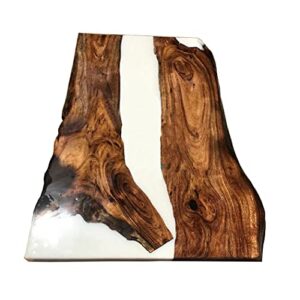 epoxy table, epoxy resin river table, live edge wooden table, natural wood,dining table, natural epoxy table, resin table 54x27 inch