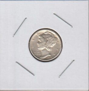 1939 d winged liberty head or"mercury" (1916-1945) (90% silver) dime choice extremely fine