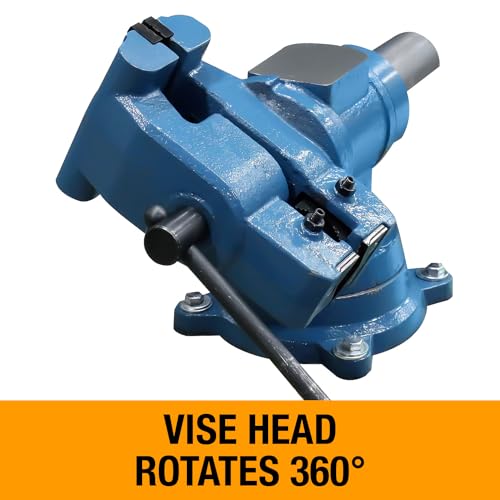 Baileigh Rotating Head Bench Vise, 5-1/8" Jaw Width, 4" Jaw Opening (BV-5P)