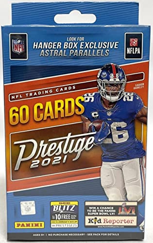 2021 Prestige NFL Football Hanger Box 60 Cards. Exclusive Astral Parallel Cards