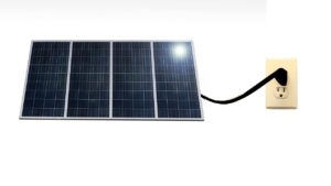 plug and play solar panel power with 640-watt solar panels and 640-watt inverter; simply plug into wall