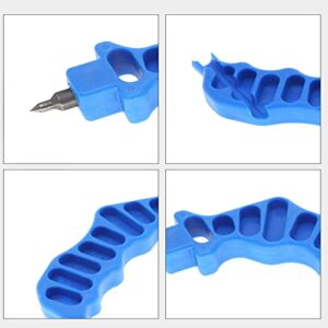 2-in-1 Drip Irrigation Tubing Hole Punch & Fitting Insertion Tool Kit for Easier 1/4" Inch Fitting & Emitter Insertion Drip Sprinkler Systems (Blue)