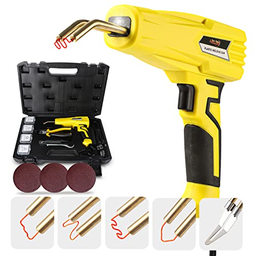 Auto Buero 110V 100W Plastic Welder Kit with 4 Types of Staples and Tools for Plastic Welding, Welding Machine Plastic Crack Repair Kit for Car Plastic Bumper Repair Kayak Fender