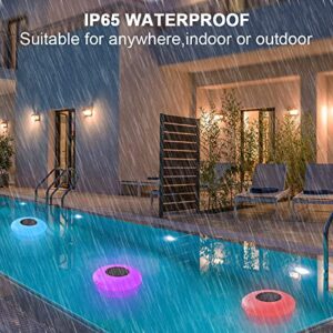 BALMOST Solar Floating Pool Light, RGB Color Changing Solar Swimming Pool Light w/Remote, Waterproof Outdoor Floating Solar Pond Light Solar Powered Pool Light for Yard Lawn Patio Party Beach 12.6-in