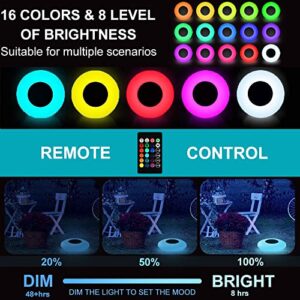 BALMOST Solar Floating Pool Light, RGB Color Changing Solar Swimming Pool Light w/Remote, Waterproof Outdoor Floating Solar Pond Light Solar Powered Pool Light for Yard Lawn Patio Party Beach 12.6-in