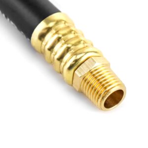 QWORK Air Compressor Hose, 3/8" X 15" Air Hose, 300 PSI Max Working Pressure, 1/4" Male NPT To 1/4" Male NPT Connections, 1 Pack