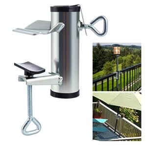 moligou deck umbrella clamp, patio balcony umbrella stand clip, parasol holder, mount to picnic table, bleachers, railing