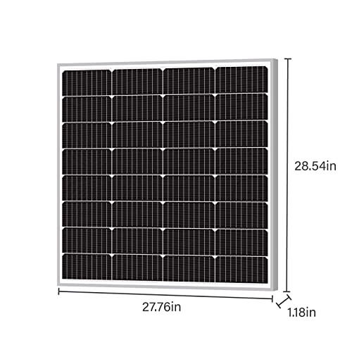 Newpowa 2PCS 100W 12 Volts Monocrystalline Solar Panel 100W 12V Compact Design High Efficiency Module RV Marine Boat Off Grid(2X100W)