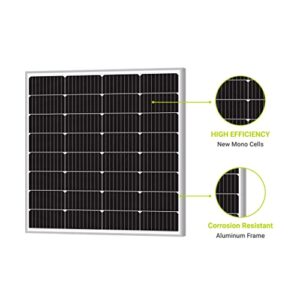 Newpowa 2PCS 100W 12 Volts Monocrystalline Solar Panel 100W 12V Compact Design High Efficiency Module RV Marine Boat Off Grid(2X100W)