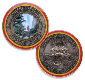 2021 marine corps birthday ball challenge coin! 9-11 tribute usmc bday custom coin! designed for marines by marines semper fi. officially licensed coin!