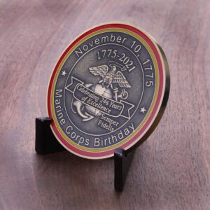 2021 Marine Corps Birthday Ball Challenge Coin! 9-11 Tribute USMC Bday Custom Coin! Designed for Marines by Marines Semper Fi. Officially Licensed Coin!